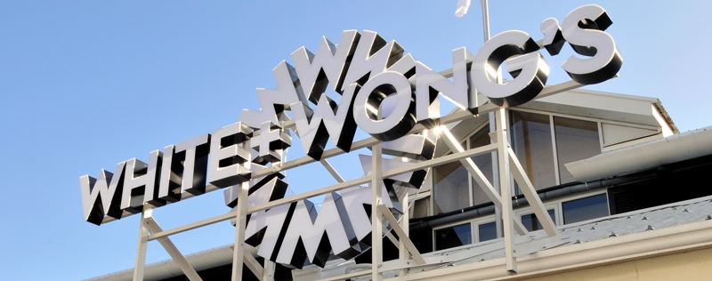 White + Wong's storefront logo